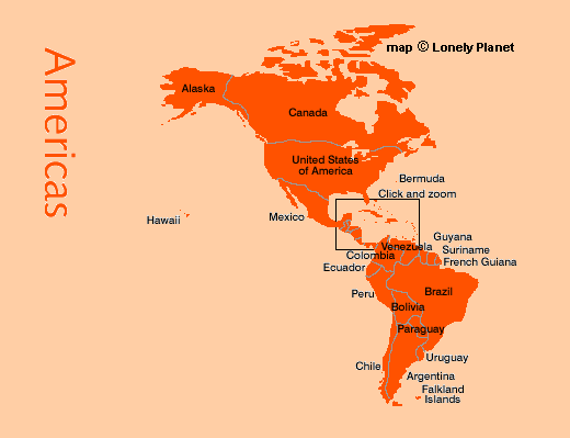 map of the Americas