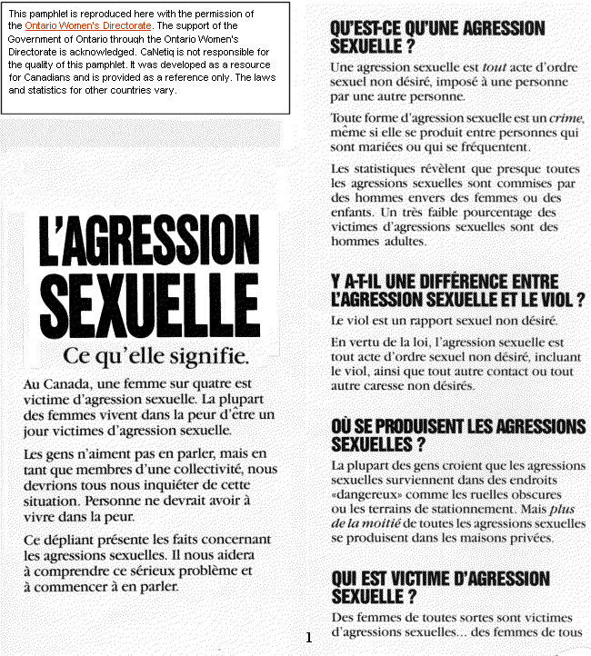 French pamphlet page 1